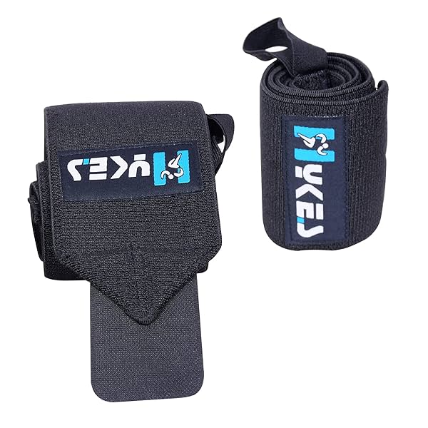 Image of Hykes Weightlifting Wrist Support Wrap with Thumb Loop Strap