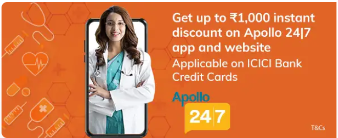 Image of ICICI Bank Coupon : Get a discount of up to ₹1,000 on Apollo 