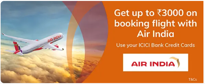 Image of ICICI Bank Coupon : Get up to ₹3,000 off on flight bookings