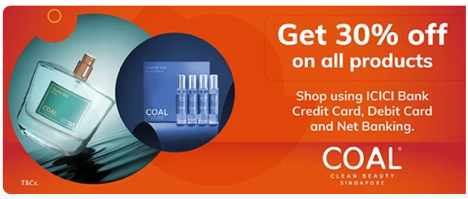 Image of ICICI Bank Offer : Get 30% off on Coal Clean Beauty products