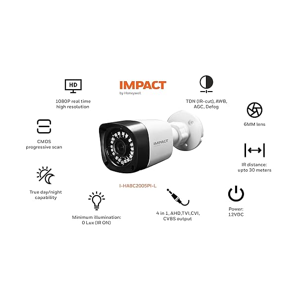 Image of IMPACT by Honeywell 2 MP Wired Outdoor Bullet Security Camera