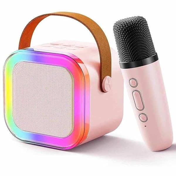 Image of INEFABLE Mini Karaoke Machine Microphone Portable Bluetooth Wireless Speaker 