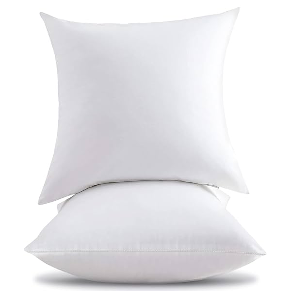 Image of IVAZA Polyester Fibre Sofa Cushions, set of 2, 12 inch x 12 inch.