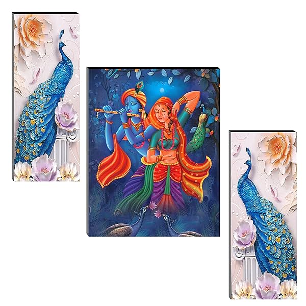 Image of Indianara MDF Art Painting Radha Krishna