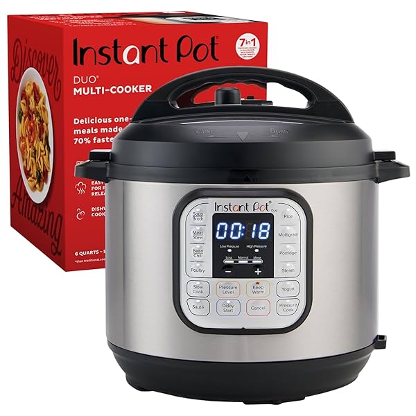 Image of Instant Pot 321 6 Litre, Stainless Steel 7-in-1 Electric Pressure Cooker