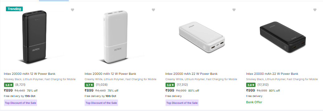 Image of Intex Power Banks Up to 80% Discount