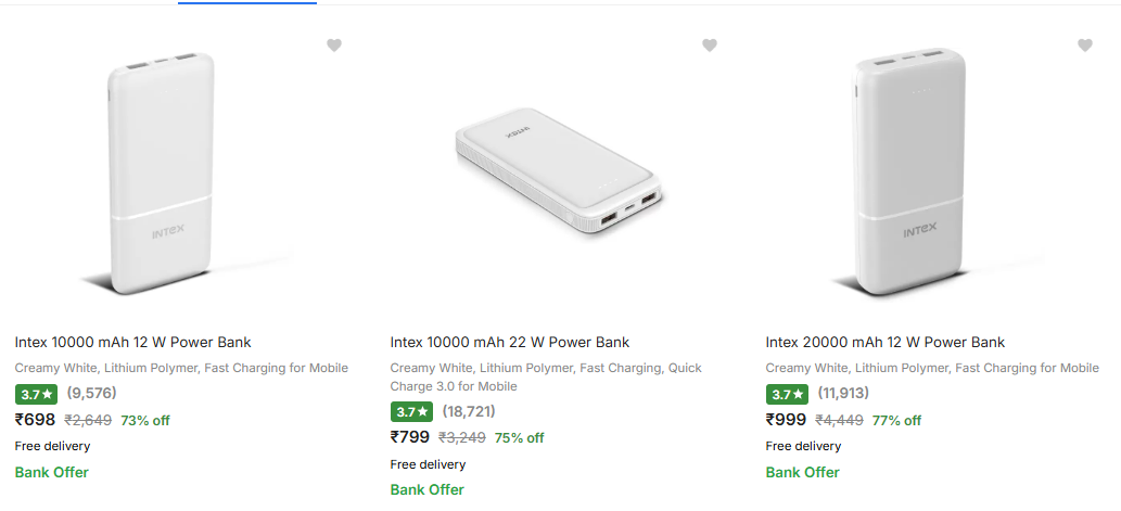 Image of Intex Power Banks up to 77% Discount 