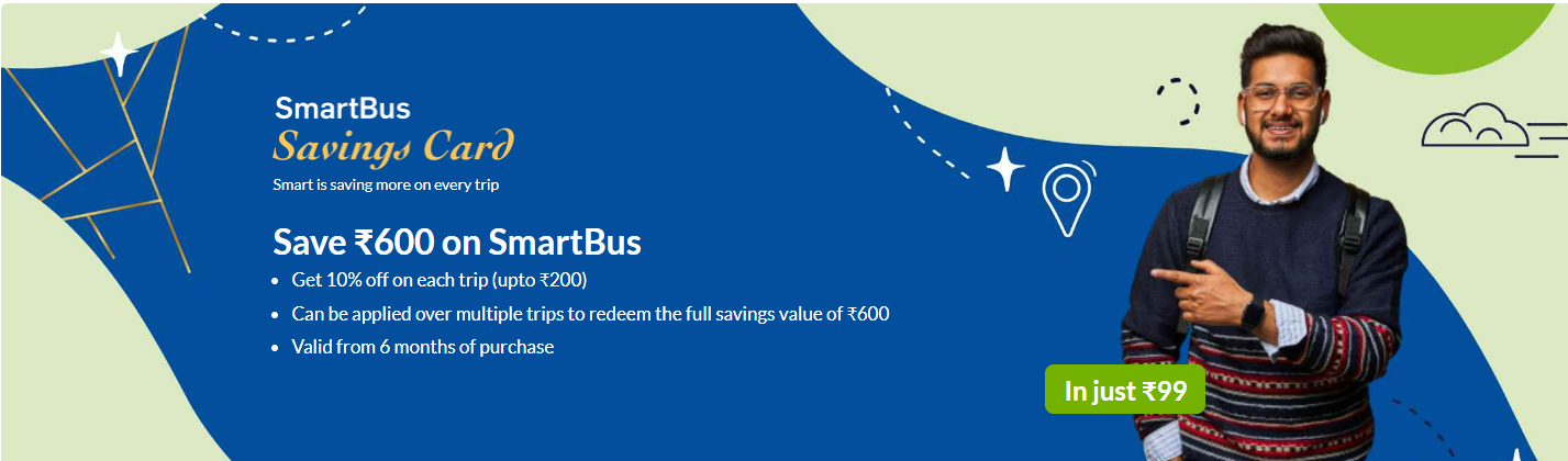 Image of Intrcity savings card Offer : Save up to ₹600 with smart bus savings card 