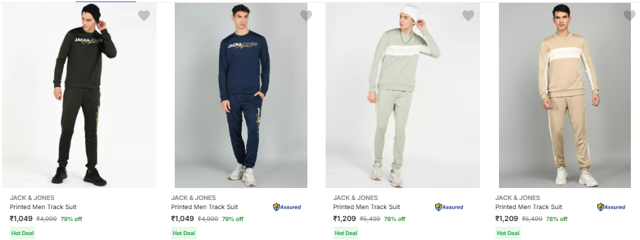 Image of JACK & JONES Men Track Suit Starting at ₹1049