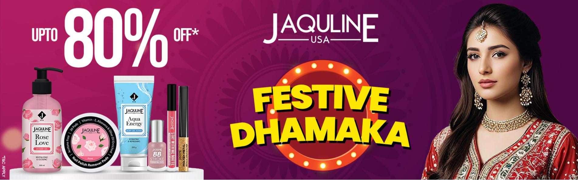 Image of JAQULINE USA Festive Dhamaka : Save up to 80% on Face Products