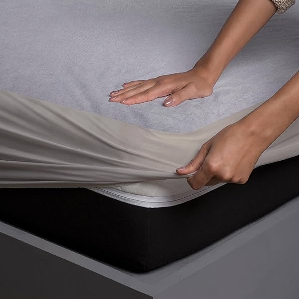 Image of JDX waterproof cotton mattress protector, 48x78 inch, single protector.