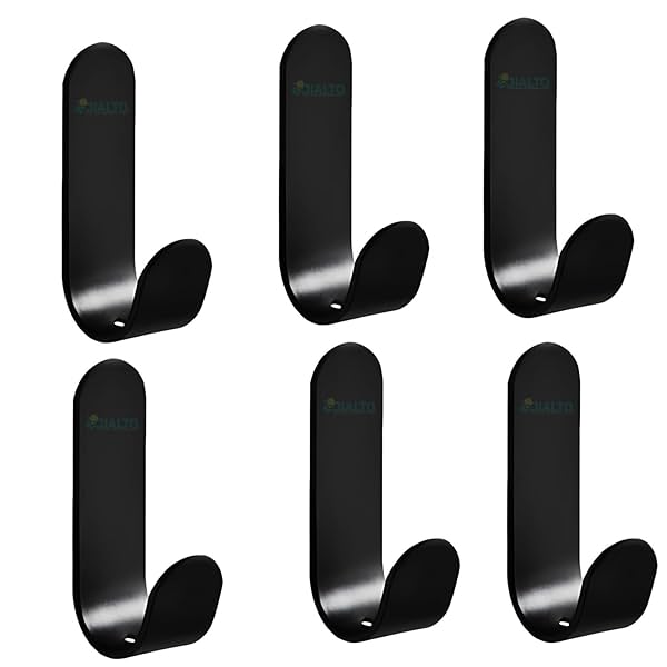 Image of JIALTO 6 pcs Self-Adhesive Waterproof Stainless Steel Hooks