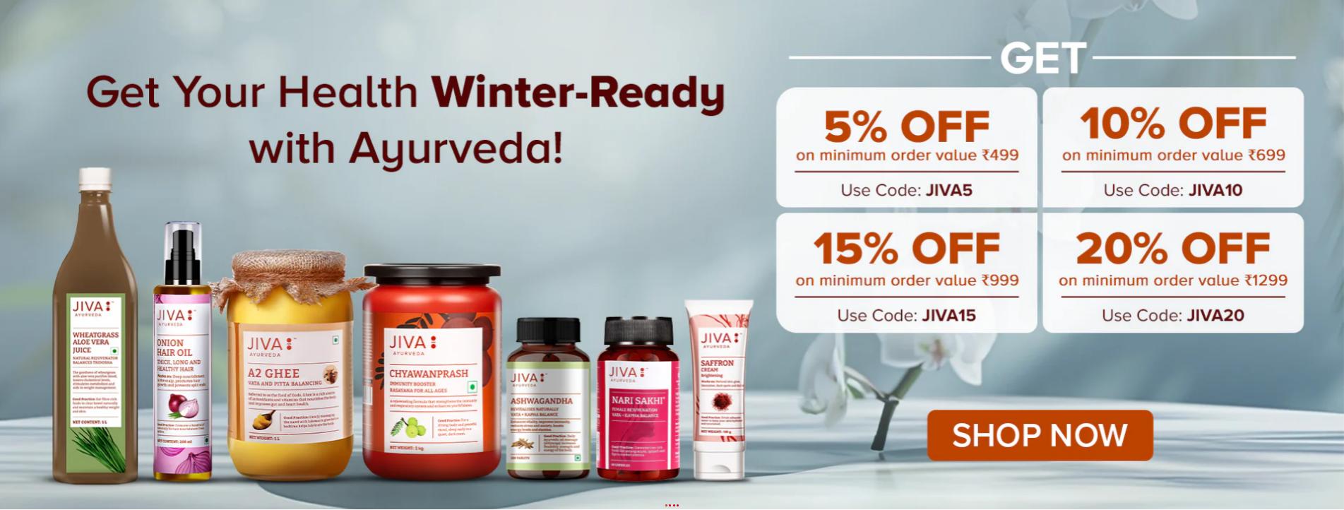 Image of JIVA Sale :Save up to 10% + Extra 20% On Health Care Products