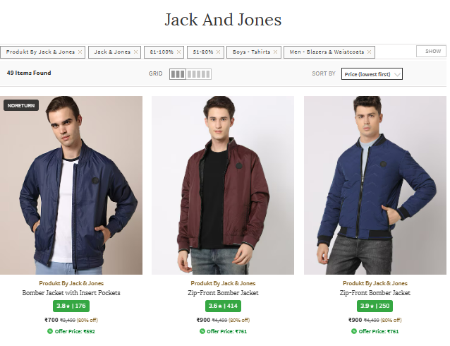 Image of Jack And Jones Brand Men's Jacket @ Up to 80% Discount | Plus Extra Coupon Discount