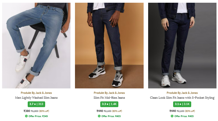 Image of Jack And Jones Brand Men's Jeans @ Flat 80% Discount | Plus Extra Coupon Discount