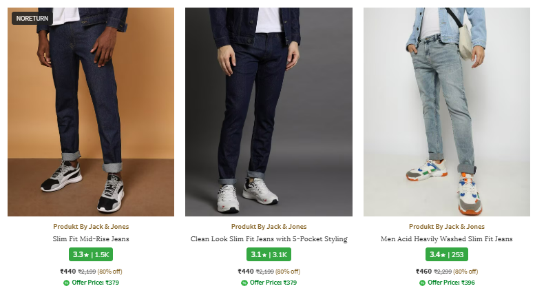 Image of Jack And Jones Brand Men's Jeans @ Flat 80% Discount