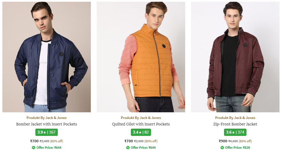 Image of Jack And Jones Men's Jackets minimum 80% Discount