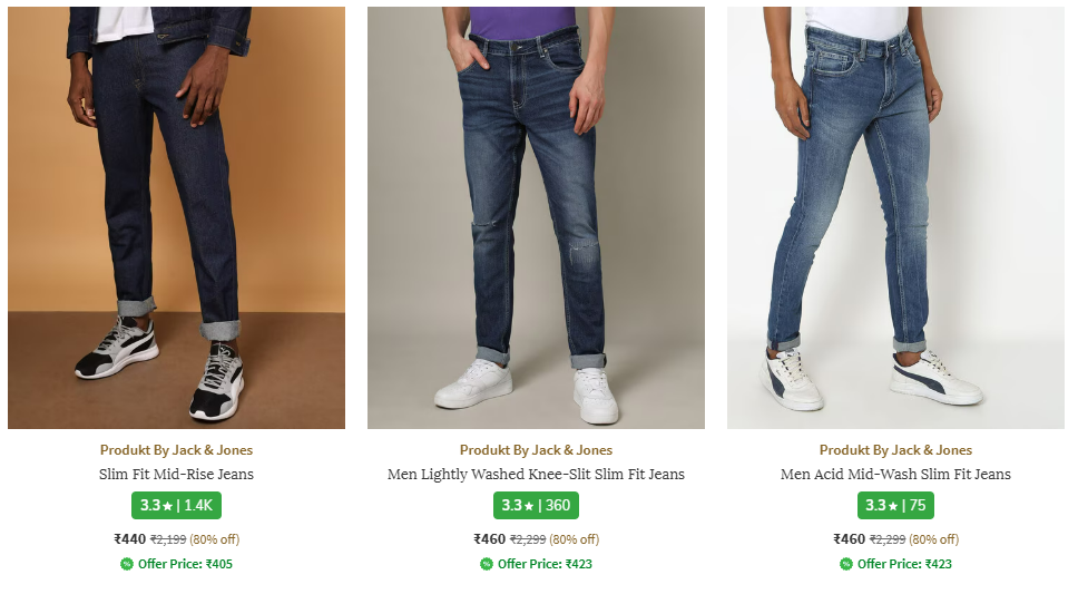 Image of Jack And Jones Men's Jeans minimum 80% Discount