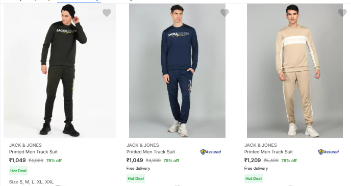 Image of Jack Jones Brand Men's Tracksuits @ Up to 79% Discount