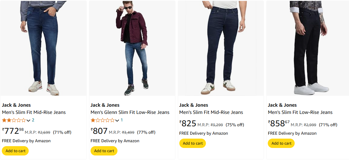 Image of Jack & Jones Men's Jeans starting at ₹772