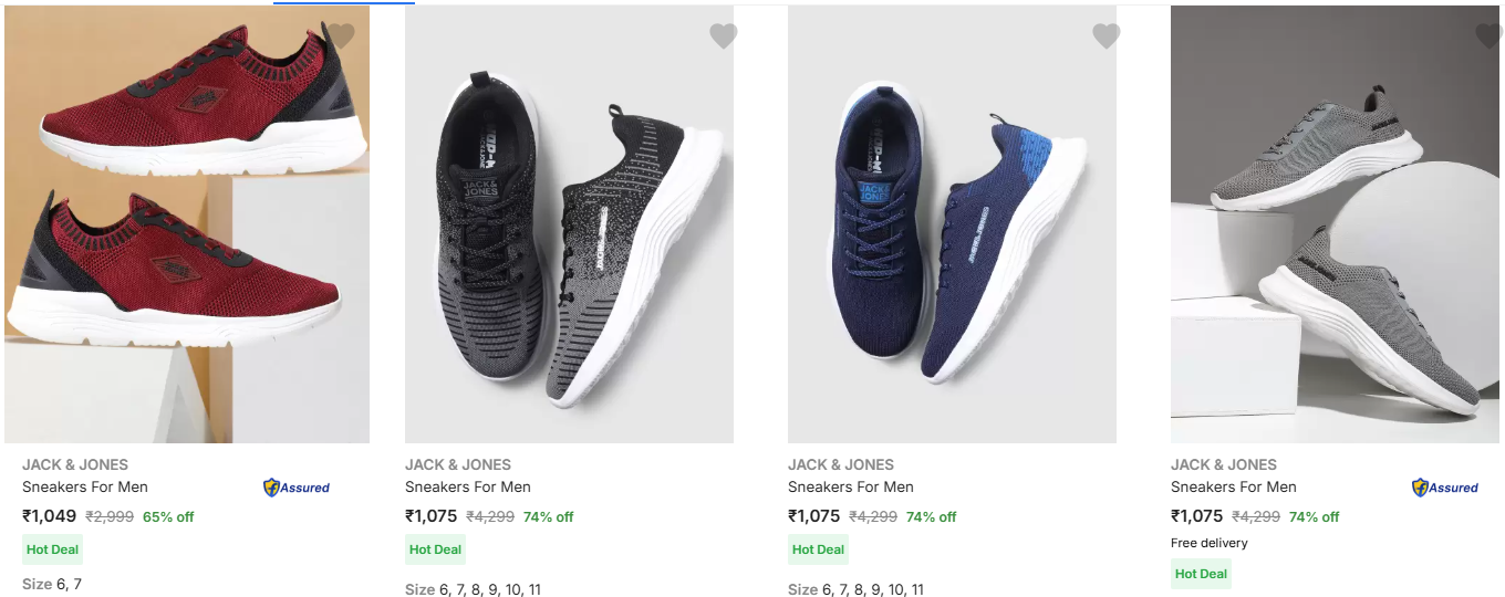 Image of Jack & Jones Men's Sneakers upto 74% Discount