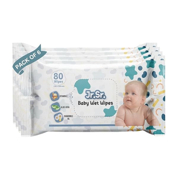 Image of Jr. Sr. Baby Wipes PO6 (480 Sheets)