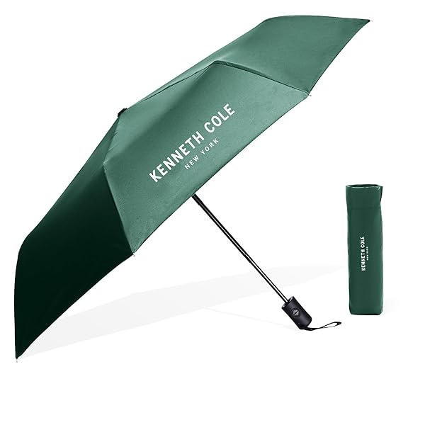 Image of KENNETH COLE New York UV Protection Auto Open Close Umbrella Green