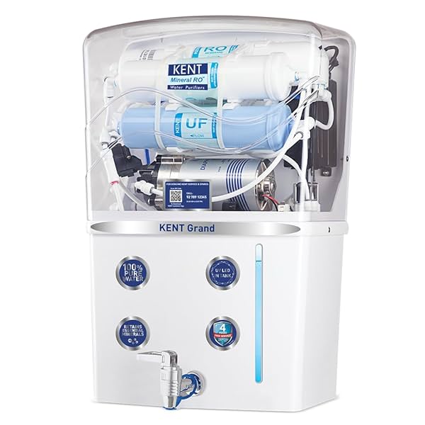 Image of KENT Grand RO Water Purifier 8L Tank 20 LPH Flow 5 star rating