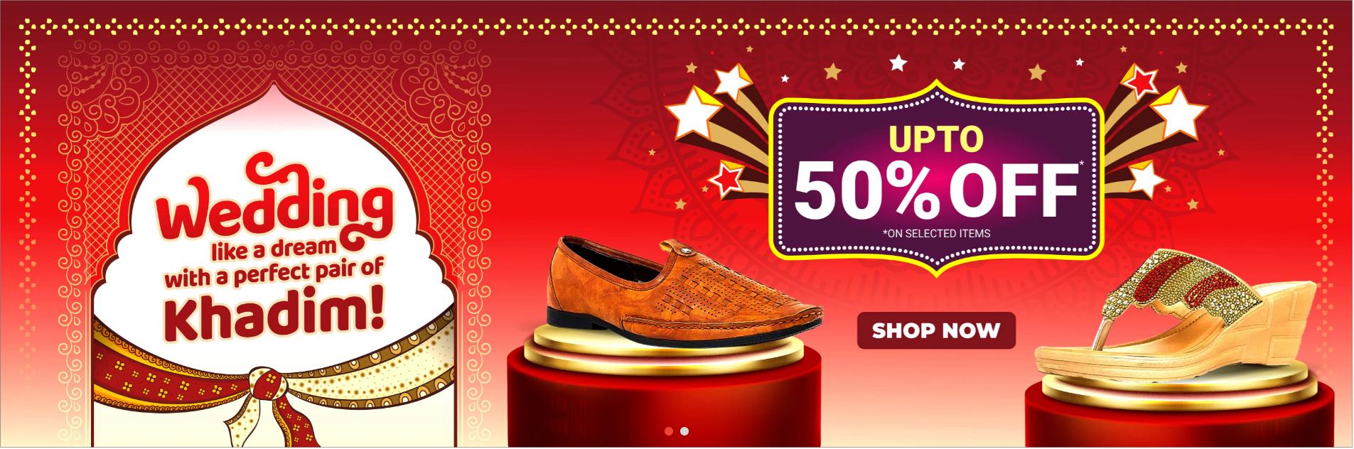 Image of KHADIM'S Wedding Sale : Save up to 50% on Men's & Women's Footwear