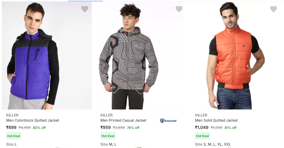 Image of KILLER Men Fashion Jacket Starts Price @ ₹899