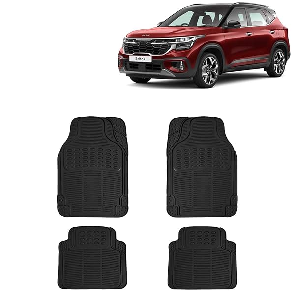 Image of KINGSWAY® Anti-Skid Rubber Car Floor Mat Compatible 