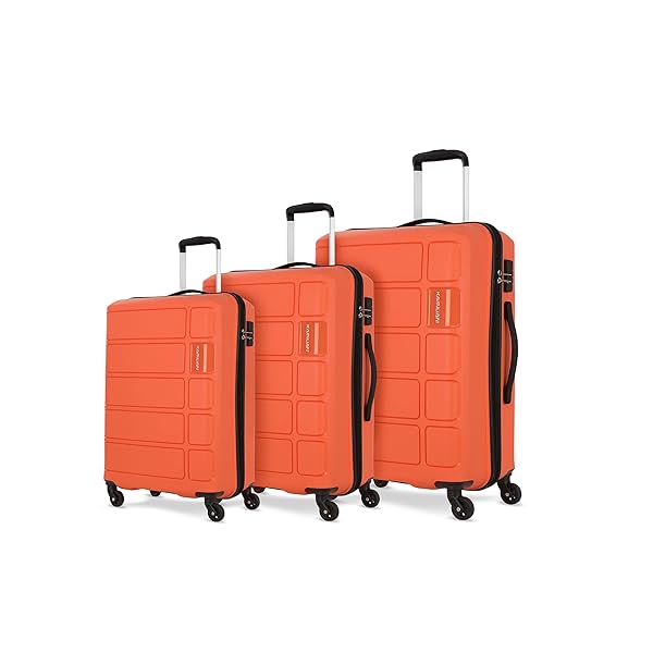 Image of Kamiliant American Tourister Kam Harrier Sp 3 Piece Polypropylene Hard Shell 4 Spinner.