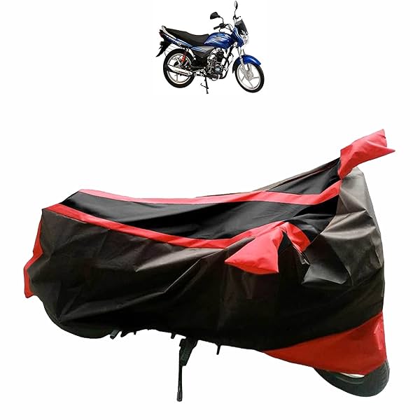 Image of Kandid Red & Black Bike Body Cover Polyester