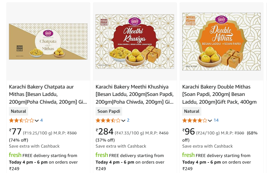 Image of Karachi Bakery Snack & Sweet product starting at ₹77