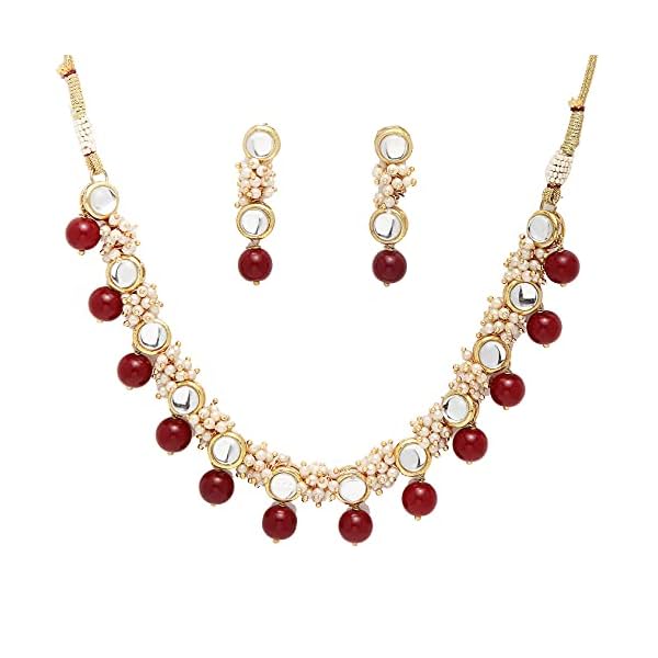 Image of Karatcart Kundan Choker Necklace Set