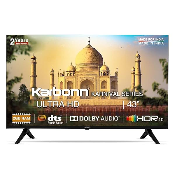 Image of Karbonn 109 cm (43 inches) 4K Ultra HD Smart Android IPS LED TV