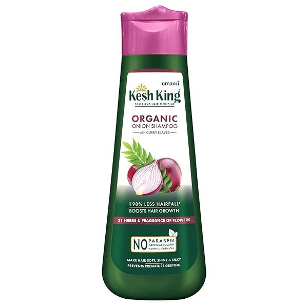 Image of Kesh King Organic Onion Shampoo With Curry Leaves Reduces Hair Fall