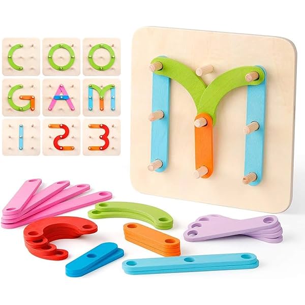 Image of Kidology Wooden Letter Number Puzzle Toy