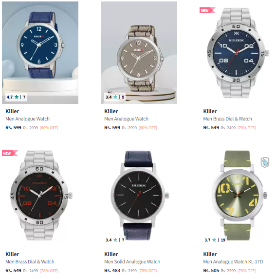 Image of Killer Brand Men's Watches @ Up to 80% Discount