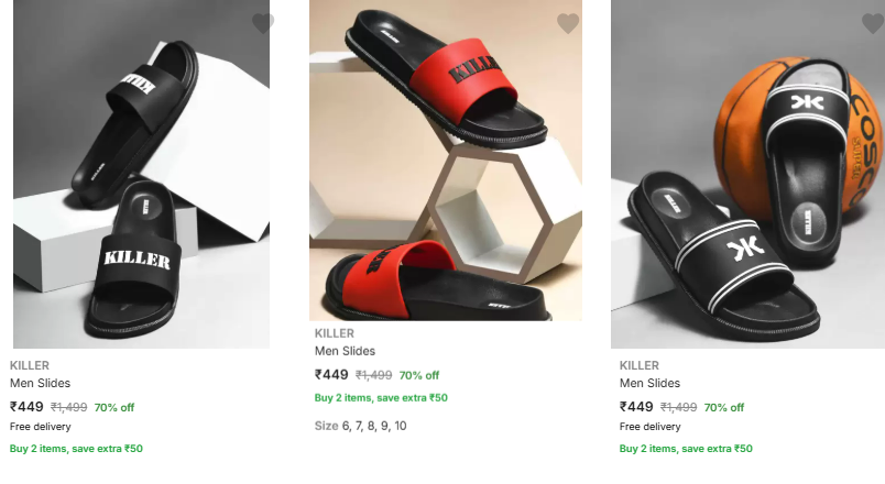 Image of Killer Men & Women Fashon Footwear Starts @ ₹449