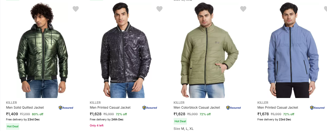 Image of Killer Men's Jackets up to 80% Discount