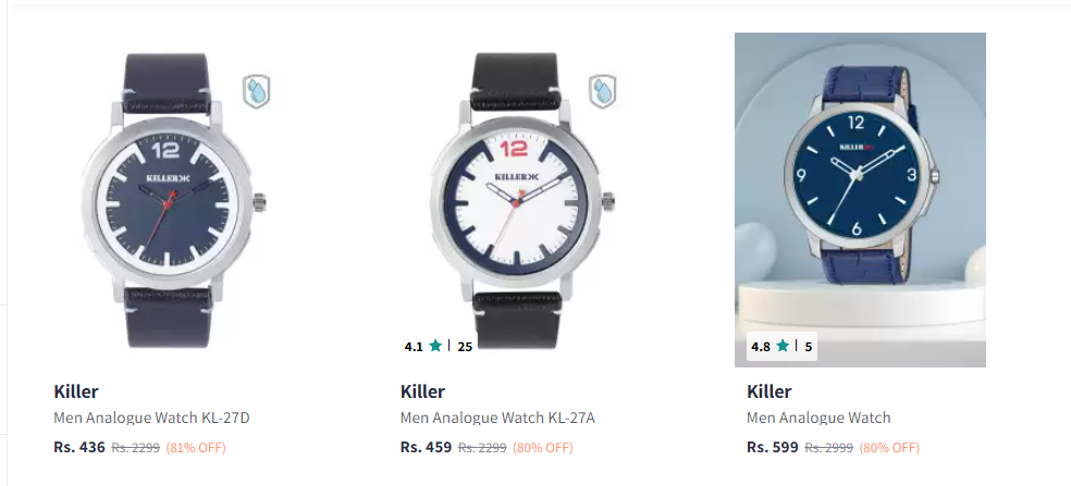 Image of Killer Mens Watches : Up to 81% discount