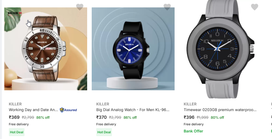 Image of Killer Wrist Watches Starts @ ₹369