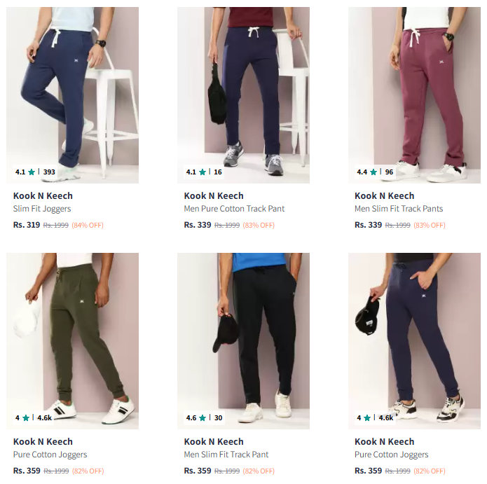 Image of Kook N Keech Brand Men's Track Pants Up to 84% Discount