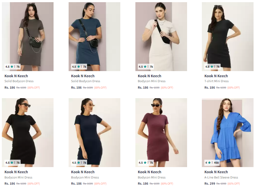 Image of Kook N Keech Branded Women Dresses @ Minimum 85% Discount