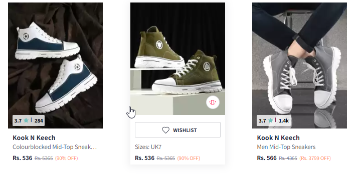 Image of Kook N Keech Men Fashion Shoes Starts @ ₹536