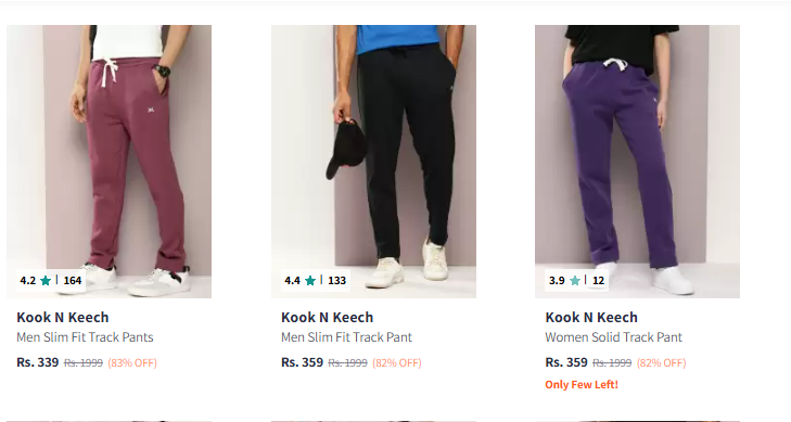 Image of Kook N Keech Men's Track Pants Starting at just ₹339