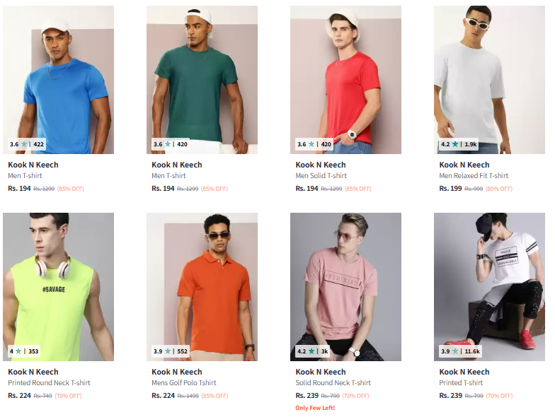 Image of Kook N Keech Men's clothing Minimum 80% Discount