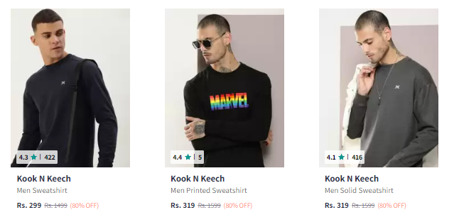 Image of Kook N Keech Sweatshirts Starting At ₹299.