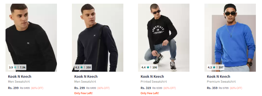 Image of Kook N Keech Sweatshirts Up to 80% Discount